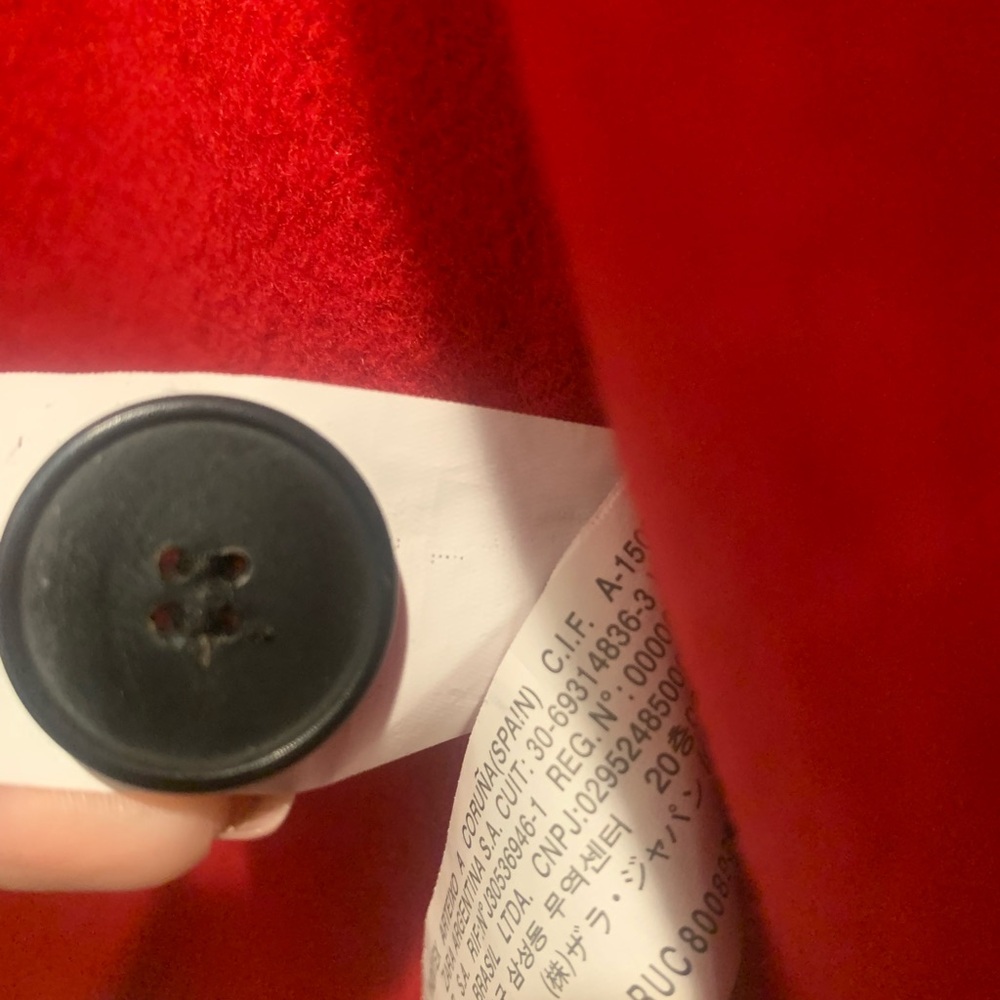 NWOT Zara Women's Red Double-Breasted Coat - Picture 6 of 13